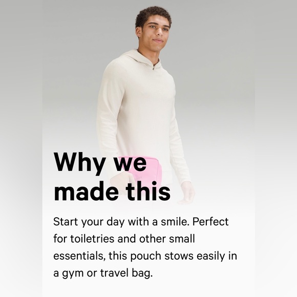 lululemon Daily Essentials Large Pouch 5L PINK New NWT - Picture 7 of 12